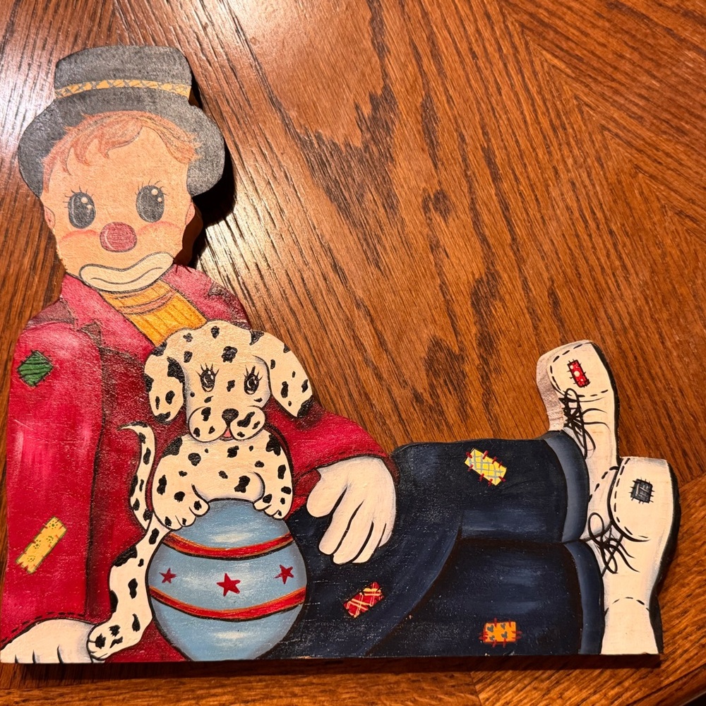 Clown, Handcrafted and Dalmatian Wooden Art